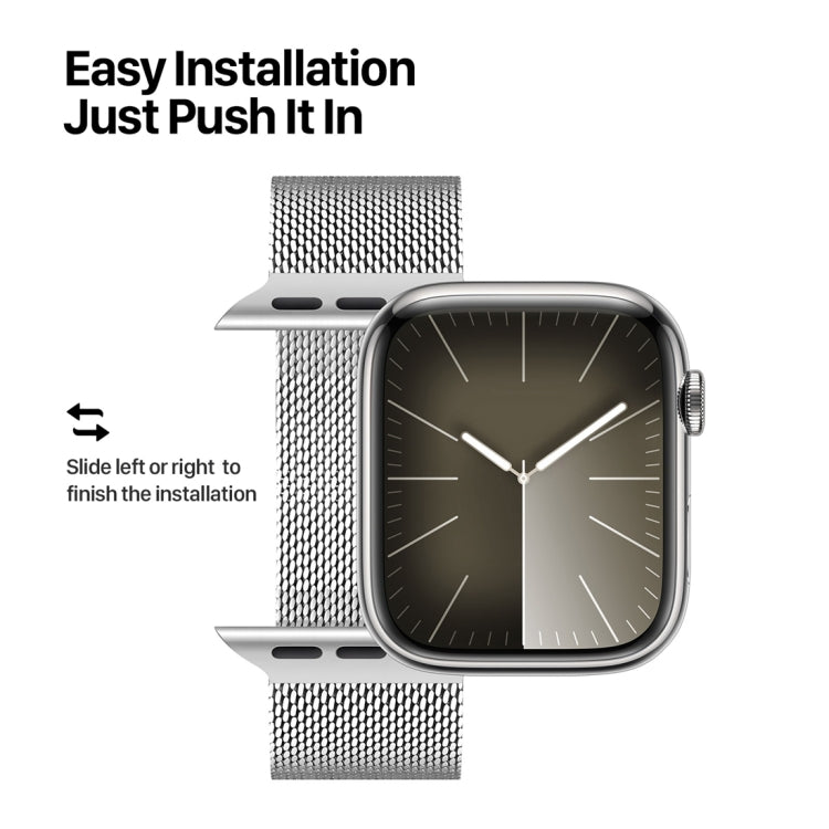 For Apple Watch Series 9 41mm DUX DUCIS Milanese Pro Series Stainless Steel Watch Band(Silver) - Watch Bands by DUX DUCIS | Online Shopping South Africa | PMC Jewellery