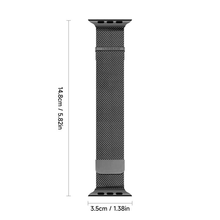 For Apple Watch Series 8 41mm DUX DUCIS Milanese Pro Series Stainless Steel Watch Band(Black) - Watch Bands by DUX DUCIS | Online Shopping South Africa | PMC Jewellery