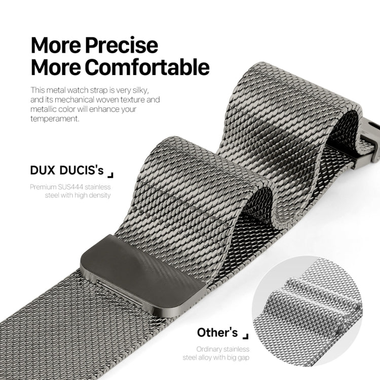 For Apple Watch Series 8 41mm DUX DUCIS Milanese Pro Series Stainless Steel Watch Band(Graphite) - Watch Bands by DUX DUCIS | Online Shopping South Africa | PMC Jewellery