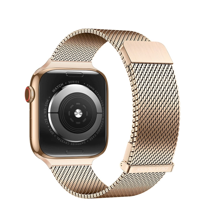 For Apple Watch Series 8 45mm DUX DUCIS Milanese Pro Series Stainless Steel Watch Band(Gold) - free shipping - PMC TechLife - Order now!