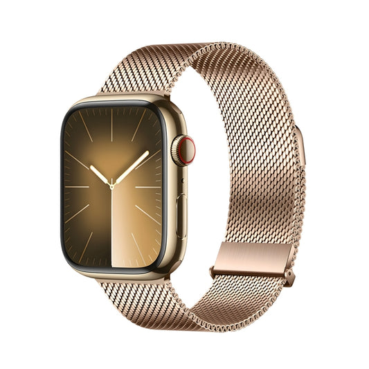 For Apple Watch Series 7 41mm DUX DUCIS Milanese Pro Series Stainless Steel Watch Band(Gold) - Watch Bands by DUX DUCIS | Online Shopping South Africa | PMC Jewellery