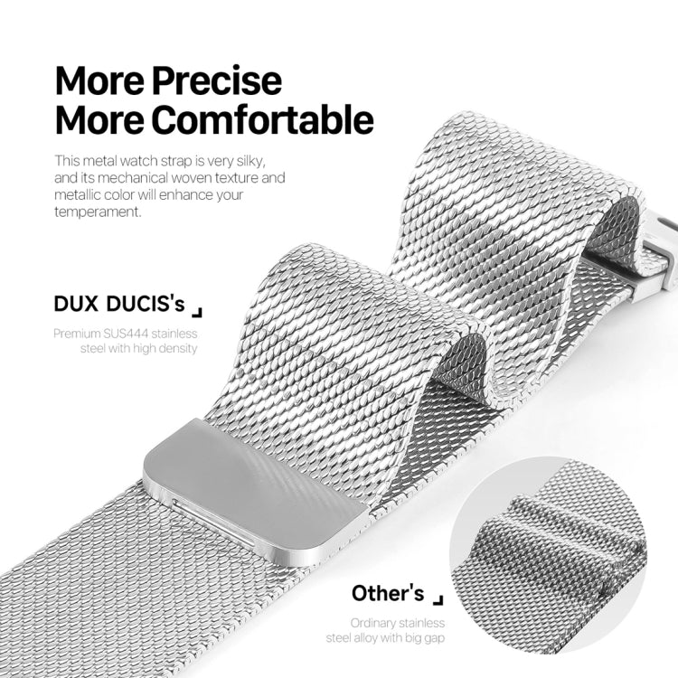 For Apple Watch SE 40mm DUX DUCIS Milanese Pro Series Stainless Steel Watch Band(Silver) - Watch Bands by DUX DUCIS | Online Shopping South Africa | PMC Jewellery