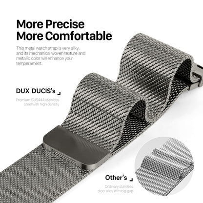 For Apple Watch Series 6 44mm DUX DUCIS Milanese Pro Series Stainless Steel Watch Band(Graphite) - Watch Bands by DUX DUCIS | Online Shopping South Africa | PMC Jewellery