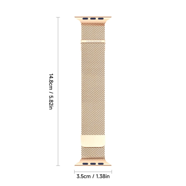 For Apple Watch 42mm DUX DUCIS Milanese Pro Series Stainless Steel Watch Band(Gold) - Watch Bands by DUX DUCIS | Online Shopping South Africa | PMC TechLife | Buy Now Pay Later Mobicred