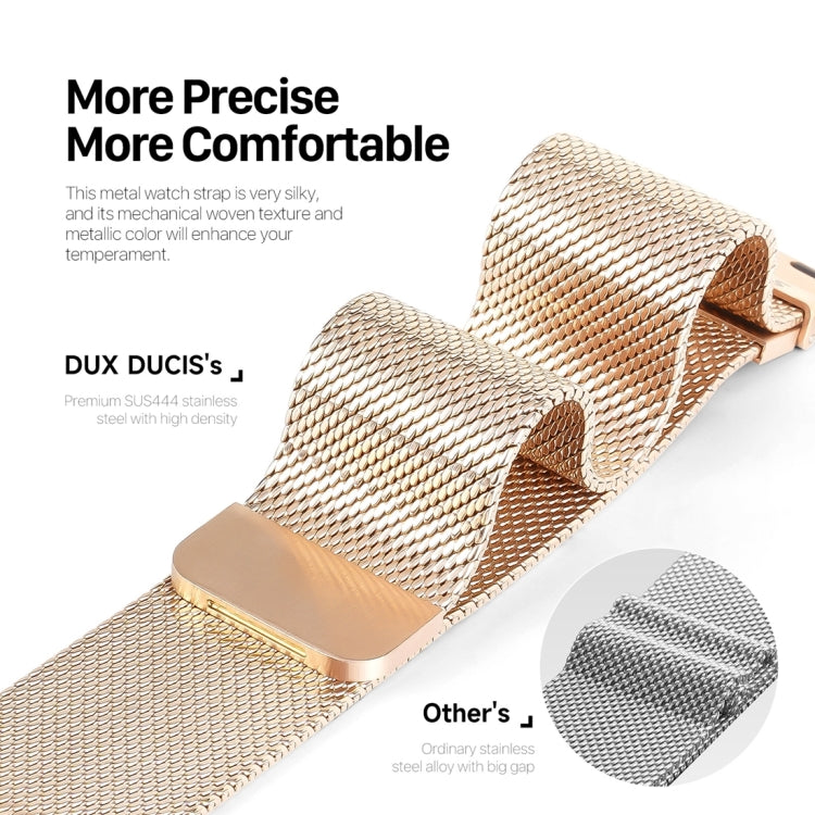 For Apple Watch 42mm DUX DUCIS Milanese Pro Series Stainless Steel Watch Band(Gold) - Watch Bands by DUX DUCIS | Online Shopping South Africa | PMC TechLife | Buy Now Pay Later Mobicred