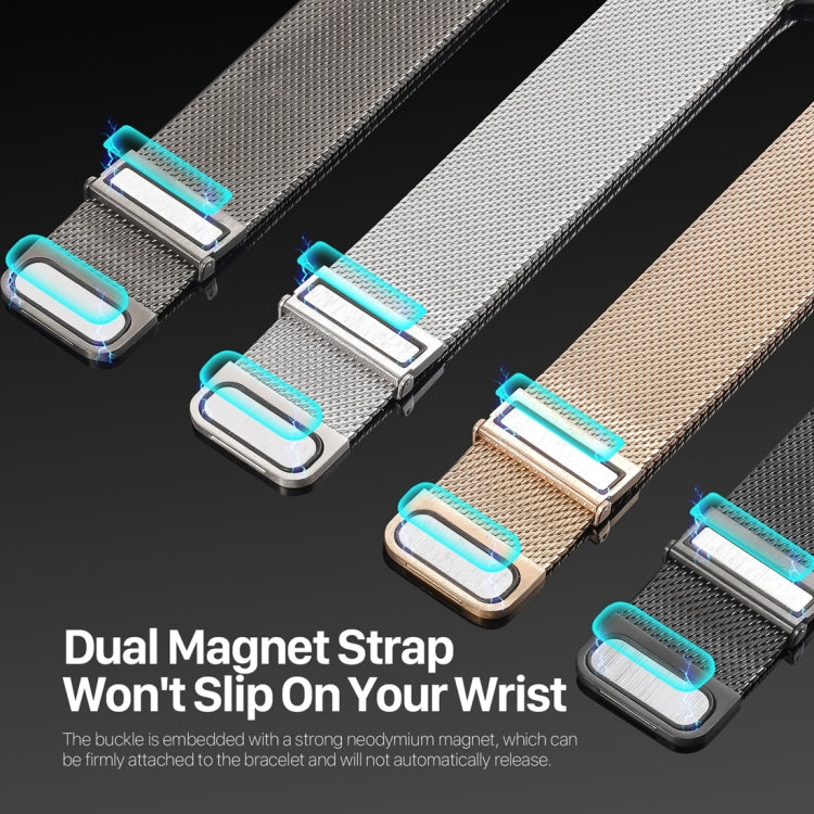 For Apple Watch 42mm DUX DUCIS Milanese Pro Series Stainless Steel Watch Band(Gold) - Watch Bands by DUX DUCIS | Online Shopping South Africa | PMC TechLife | Buy Now Pay Later Mobicred