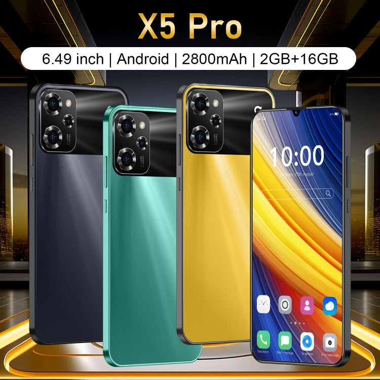 X5 Pro / X17, 2GB+16GB, 6.49 inch Face Identification Android 8.1 MTK6580A Quad Core, Network: 3G, Dual SIM(Yellow) -  by PMC TechLife | Online Shopping South Africa | PMC TechLife