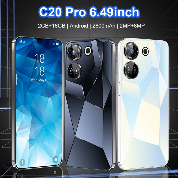 C20 Pro / X19, 2GB+16GB, 6.49 inch Face Identification Android 8.1 MTK6580A Quad Core, Network: 3G, Dual SIM(Black) -  by PMC TechLife | Online Shopping South Africa | PMC TechLife