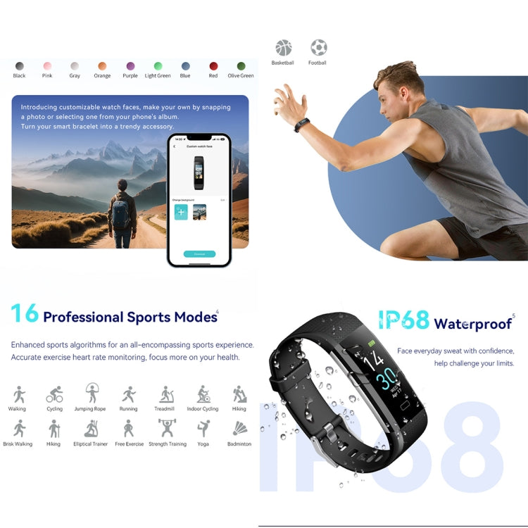 S5-4 Smart Bracelet IP68 Waterproof Heart Rate Sport Fitness Tracker Smart Watch(Orange) - Smart Wristbands by PMC TechLife | Online Shopping South Africa | PMC TechLife