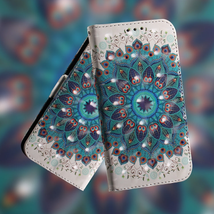 For Google Pixel 9 3D Colored Horizontal Flip Leather Phone Case(Peacock Wreath) - Google Cases by PMC Jewellery | Online Shopping South Africa | PMC Jewellery | Buy Now Pay Later Mobicred