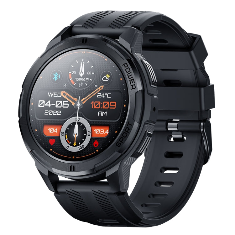 LEMFO C25 1.43 inch HD Round Screen Outdoor Smart Watch Supports Blood Oxygen Detection/Sedentary Reminder(Black Grey) - free shipping - PMC TechLife - Order now!