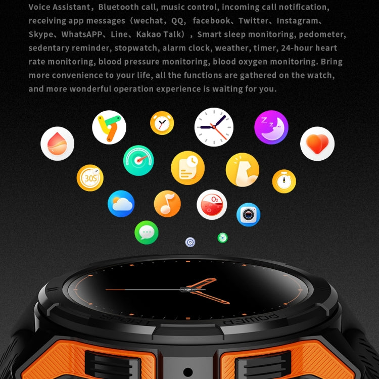 LEMFO C25 1.43 inch HD Round Screen Outdoor Smart Watch Supports Blood Oxygen Detection/Sedentary Reminder(Black Grey) - free shipping - PMC TechLife - Order now!