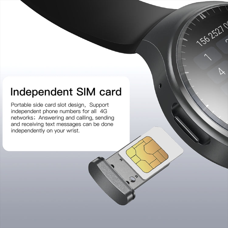 LEMFO DM80 1.43 inch AMOLED Round Screen Smart Watch Android 8.1, Specification:2GB+16GB(Black) - Android Watch by LEMFO | Online Shopping South Africa | PMC TechLife | Buy Now Pay Later Mobicred