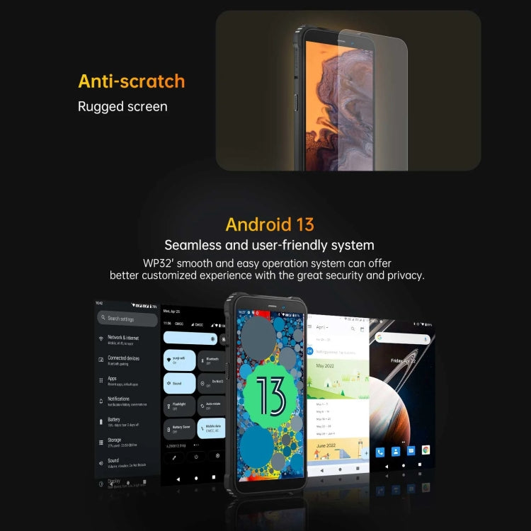 Oukitel WP32, 4GB+128GB, IP68/IP69K, 5.93 inch Android 13 Unisoc Tiger T606 Octa-core, NFC, OTG, Network: 4G(Black) - OUKITEL by OUKITEL | Online Shopping South Africa | PMC TechLife | Buy Now Pay Later Mobicred