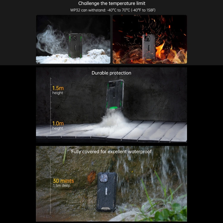 Oukitel WP32, 4GB+128GB, IP68/IP69K, 5.93 inch Android 13 Unisoc Tiger T606 Octa-core, NFC, OTG, Network: 4G(Green) - free shipping - PMC TechLife - Order now!