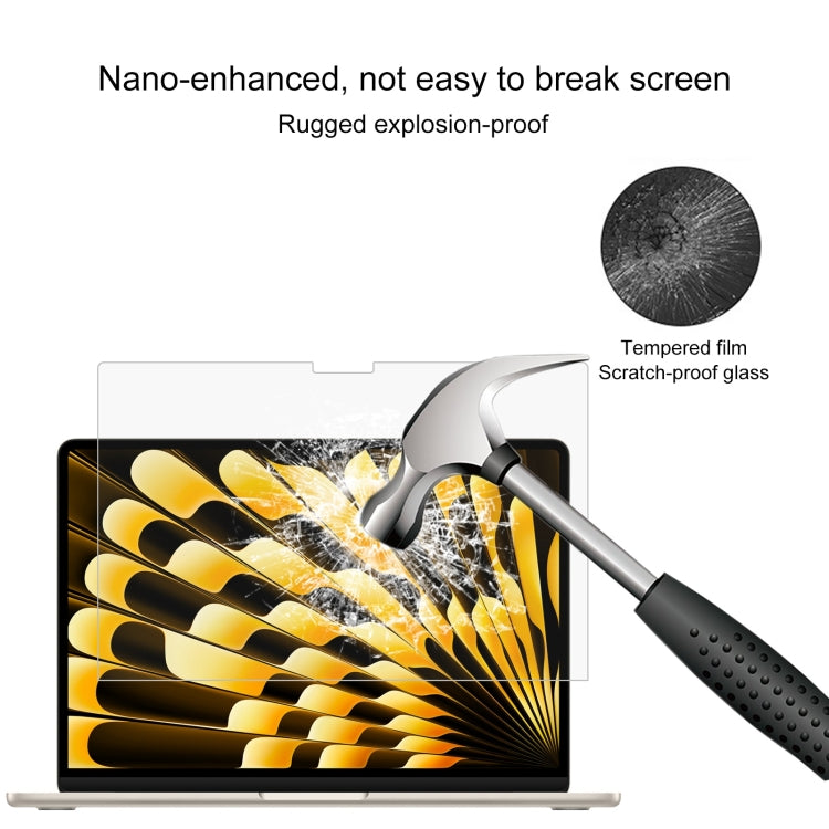 For Macbook Air 15.3 2023/2024/2025 0.26mm 9H Surface Hardness Explosion-proof Tempered Glass Film - Screen Protectors by PMC Jewellery | Online Shopping South Africa | PMC Jewellery | Buy Now Pay Later Mobicred
