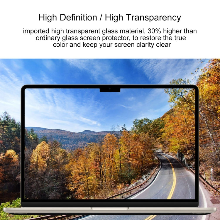 For Macbook Air 15.3 2023/2024/2025 2pcs 0.26mm 9H Surface Hardness Explosion-proof Tempered Glass Film - Screen Protectors by PMC Jewellery | Online Shopping South Africa | PMC Jewellery | Buy Now Pay Later Mobicred