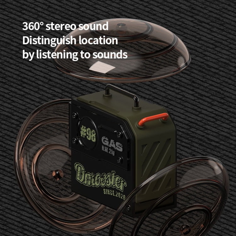 D MOOSTER D37 TWS Oil Barrel Bluetooth Earphone(Black Green) - TWS Earphone by D MOOSTER | Online Shopping South Africa | PMC Jewellery