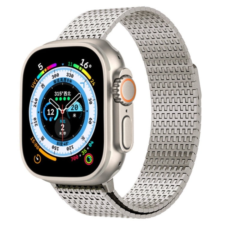 For Apple Watch SE 2023 44mm Milanese Loop Magnetic Clasp Stainless Steel Watch Band(Titanium Gold) - Watch Bands by PMC Jewellery | Online Shopping South Africa | PMC Jewellery