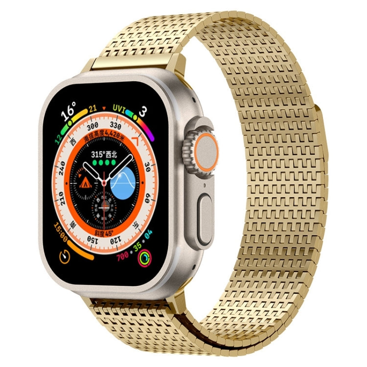 For Apple Watch Series 4 40mm Milanese Loop Magnetic Clasp Stainless Steel Watch Band(Gold) - Watch Bands by PMC Jewellery | Online Shopping South Africa | PMC Jewellery