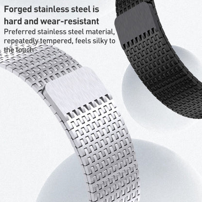 For Apple Watch Series 2 38mm Milanese Loop Magnetic Clasp Stainless Steel Watch Band(Black) - Watch Bands by PMC Jewellery | Online Shopping South Africa | PMC Jewellery