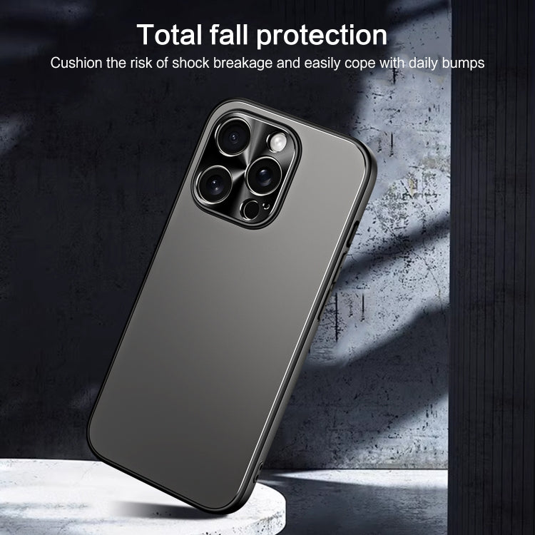 For iPhone 13 Pro R-JUST RJ-61 Electroplating Frosted TPU + PC Phone Case(Silver) - iPhone 13 Pro Cases by R-JUST | Online Shopping South Africa | PMC Jewellery