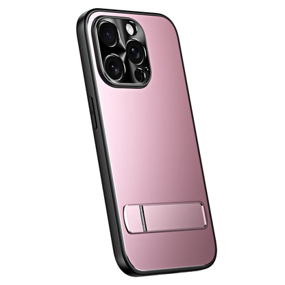 For iPhone 13 Pro R-JUST RJ-61 Electroplating Frosted TPU + PC Phone Case with Holder(Pink) - iPhone 13 Pro Cases by R-JUST | Online Shopping South Africa | PMC Jewellery