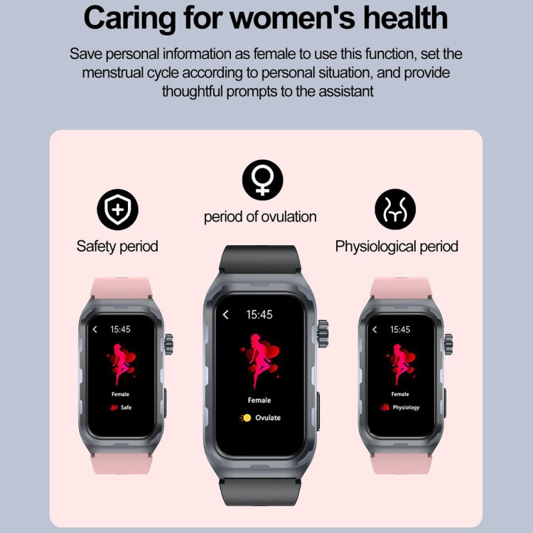 TK79 1.47 inch IP68 Waterproof Smart Watch, Support ECG / Blood Glucose / Blood Oxygen Monitoring / Uric Acid(Blue) - Smart Wristbands by PMC TechLife | Online Shopping South Africa | PMC TechLife | Buy Now Pay Later Mobicred