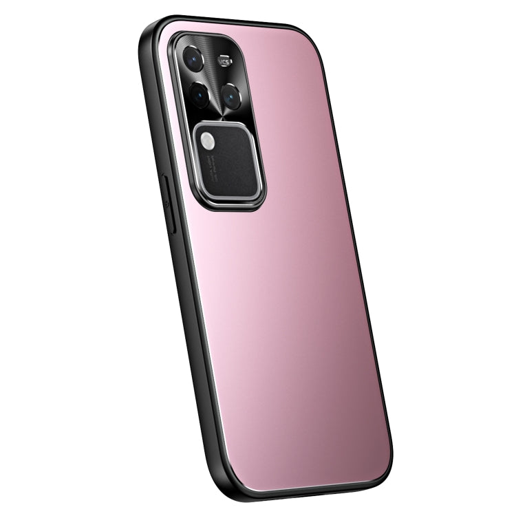 For vivo S18 Pro R-JUST RJ-61 Electroplating Frosted TPU + PC Phone Case(Pink) - S18 Pro Cases by R-JUST | Online Shopping South Africa | PMC Jewellery