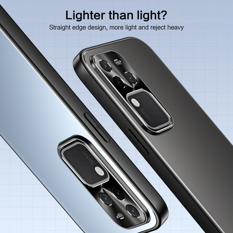 For vivo S18 Pro R-JUST RJ-61 Electroplating Frosted TPU + PC Phone Case with Holder(Grey) - S18 Pro Cases by R-JUST | Online Shopping South Africa | PMC TechLife