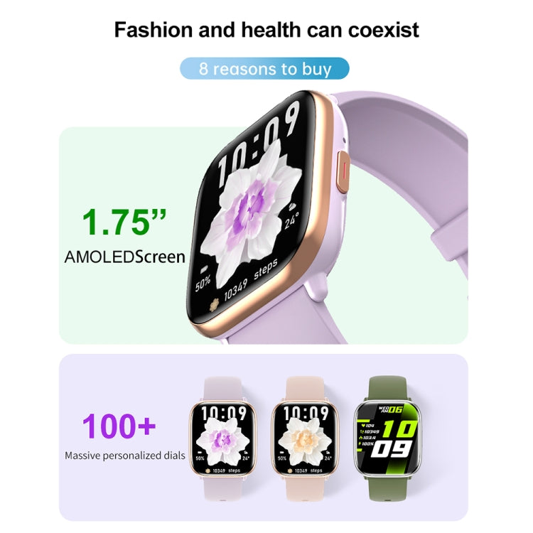 HD12 1.75 inch IP68 Waterproof Smart Watch, Support Blood Oxygen Monitoring(Black) - Smart Wristbands by PMC TechLife | Online Shopping South Africa | PMC TechLife