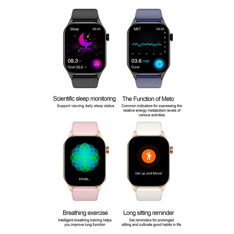 T98 2.04 inch IP68 Waterproof Bluetooth Call Smart Watch, Support Blood Oxygen Monitoring(Pink) - Smart Wristbands by PMC TechLife | Online Shopping South Africa | PMC TechLife