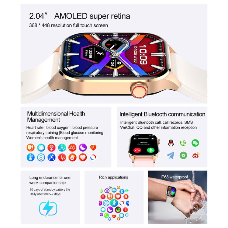 T98 2.04 inch IP68 Waterproof Bluetooth Call Smart Watch, Support Blood Oxygen Monitoring(Blue) - free shipping - PMC TechLife - Order now!