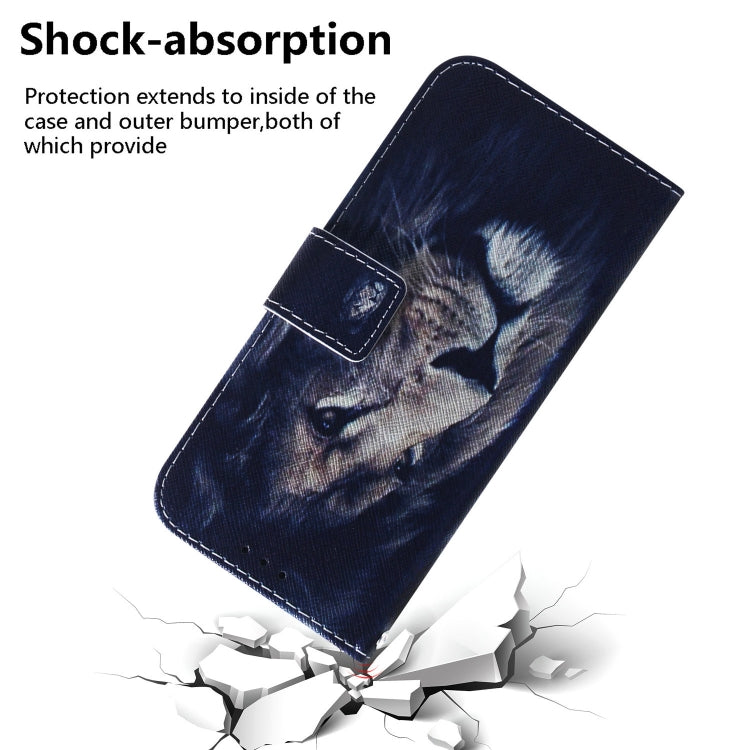 For Google Pixel 9 Pro Coloured Drawing Flip Leather Phone Case(Lion) - Google Cases by PMC TechLife | Online Shopping South Africa | PMC TechLife | Buy Now Pay Later Mobicred