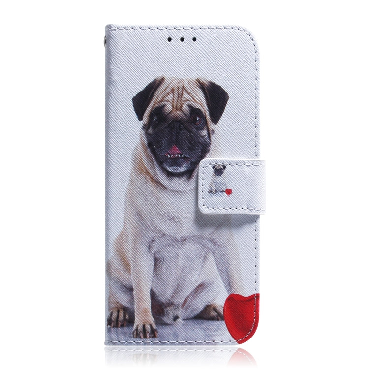 For Google Pixel 9 Coloured Drawing Flip Leather Phone Case(Pug) - Google Cases by PMC Jewellery | Online Shopping South Africa | PMC Jewellery | Buy Now Pay Later Mobicred