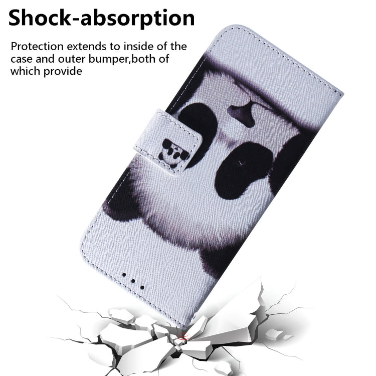 For Google Pixel 9 Coloured Drawing Flip Leather Phone Case(Panda) - Google Cases by PMC TechLife | Online Shopping South Africa | PMC TechLife | Buy Now Pay Later Mobicred