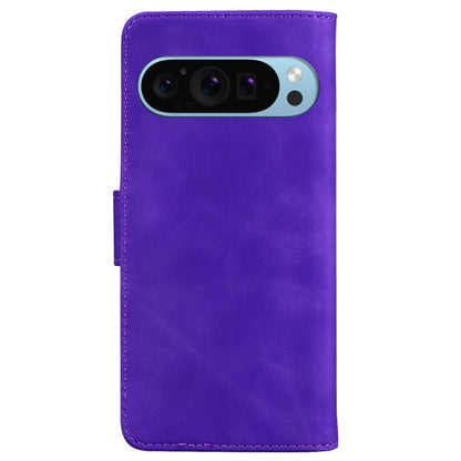 For Google Pixel 9 Skin Feel Pure Color Flip Leather Phone Case(Purple) - Google Cases by PMC Jewellery | Online Shopping South Africa | PMC Jewellery | Buy Now Pay Later Mobicred