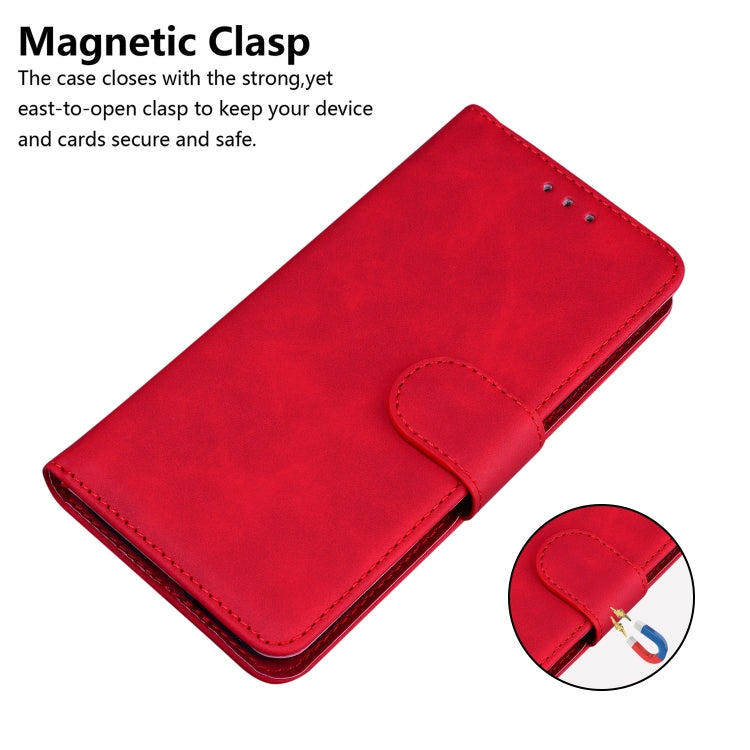 For Google Pixel 9 Skin Feel Pure Color Flip Leather Phone Case(Red) - Google Cases by PMC Jewellery | Online Shopping South Africa | PMC Jewellery | Buy Now Pay Later Mobicred