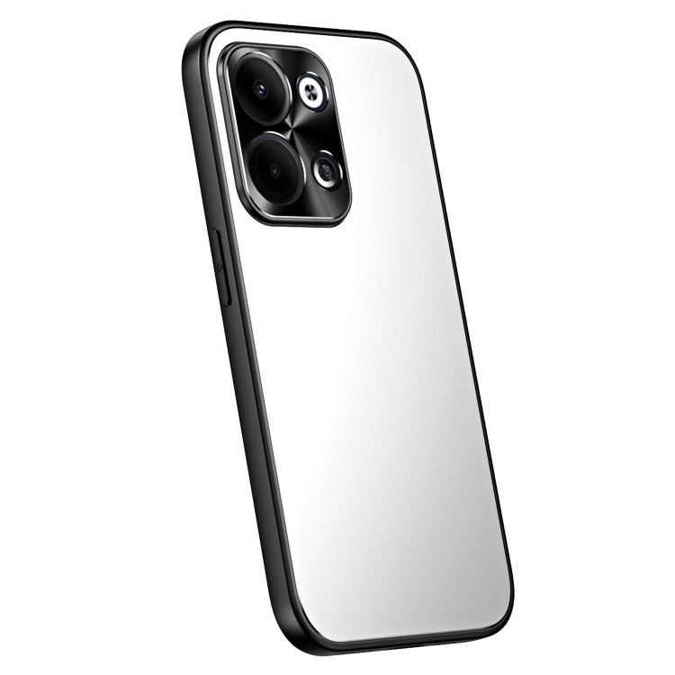 For OPPO Reno9 Pro+ R-JUST RJ-61 Electroplating Frosted TPU + PC Phone Case(Silver) - OPPO Cases by R-JUST | Online Shopping South Africa | PMC TechLife