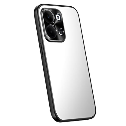 For OPPO Reno9 Pro+ R-JUST RJ-61 Electroplating Frosted TPU + PC Phone Case(Silver) - OPPO Cases by R-JUST | Online Shopping South Africa | PMC Jewellery