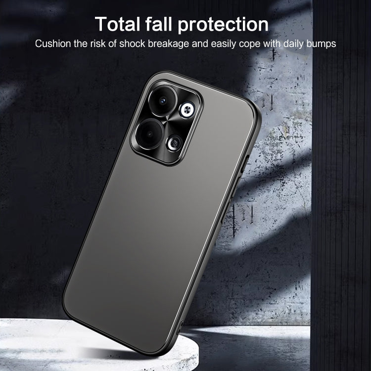 For OPPO Reno9 Pro+ R-JUST RJ-61 Electroplating Frosted TPU + PC Phone Case(Pink) - OPPO Cases by R-JUST | Online Shopping South Africa | PMC TechLife