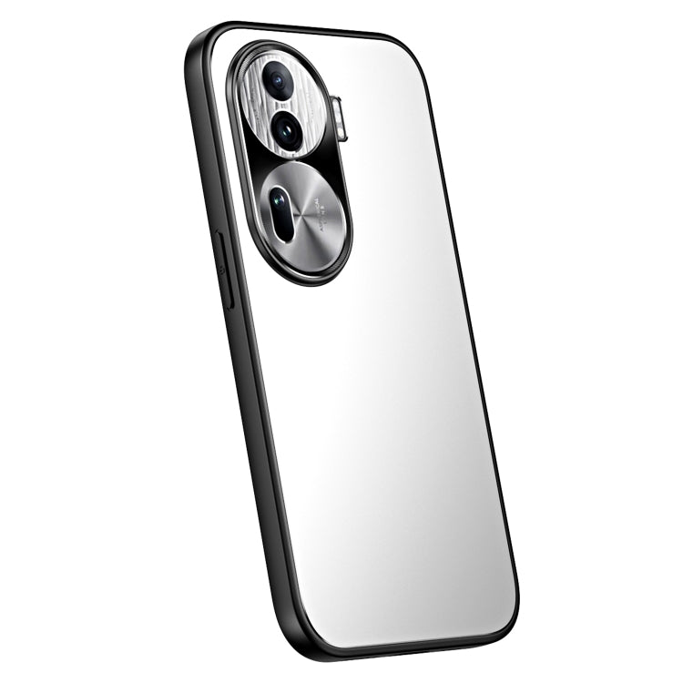 For OPPO Reno11 Global R-JUST RJ-61 Electroplating Frosted TPU + PC Phone Case(Silver) - Reno11 Cases by R-JUST | Online Shopping South Africa | PMC TechLife