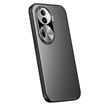 For OPPO Reno11 Pro Global R-JUST RJ-61 Electroplating Frosted TPU + PC Phone Case(Grey) - Reno11 Pro Cases by R-JUST | Online Shopping South Africa | PMC Jewellery