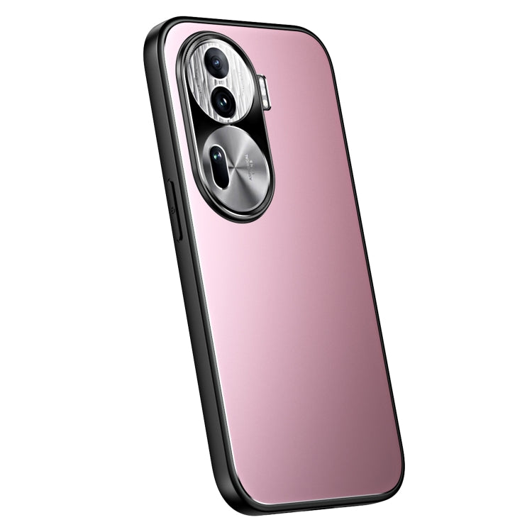 For OPPO Reno11 Pro Global R-JUST RJ-61 Electroplating Frosted TPU + PC Phone Case(Pink) - Reno11 Pro Cases by R-JUST | Online Shopping South Africa | PMC TechLife