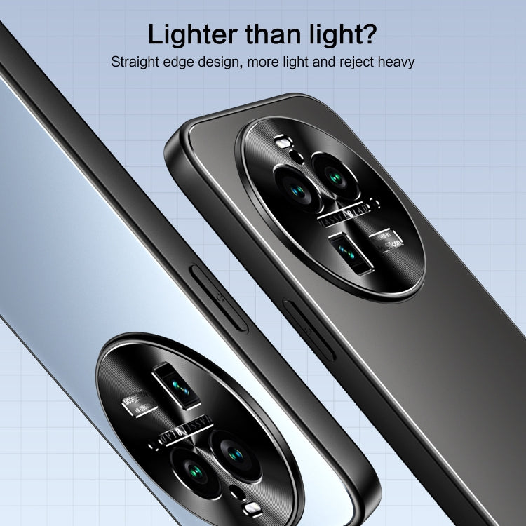 For OPPO Find X6 Pro R-JUST RJ-61 Electroplating Frosted TPU + PC Phone Case with Holder(Silver) - OPPO Cases by R-JUST | Online Shopping South Africa | PMC TechLife
