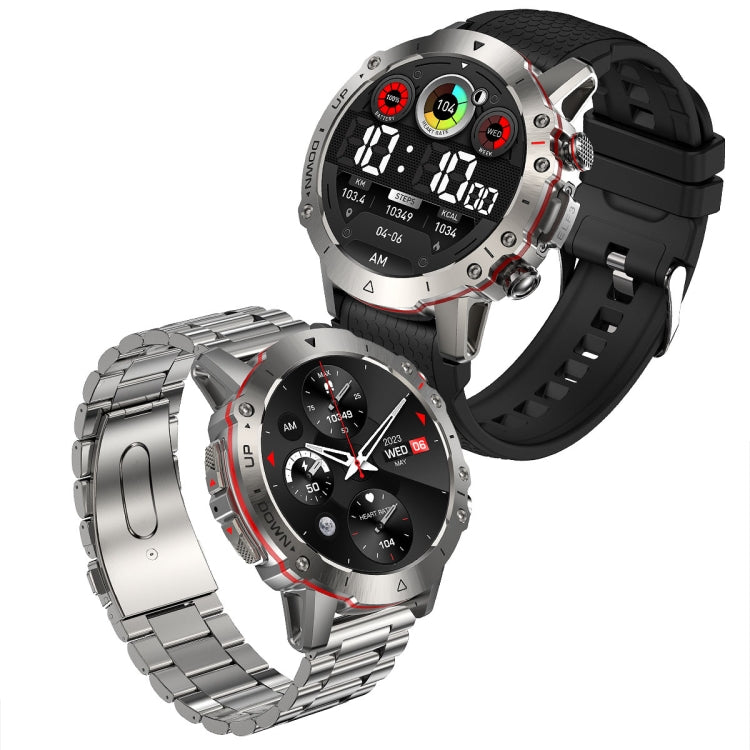 LEMFO ELF3 1.39 inch TFT Round Screen Outdoor Steel Strap Smart Watch Supports Blood Oxygen Monitoring(Silver) - free shipping - PMC TechLife - Order now!