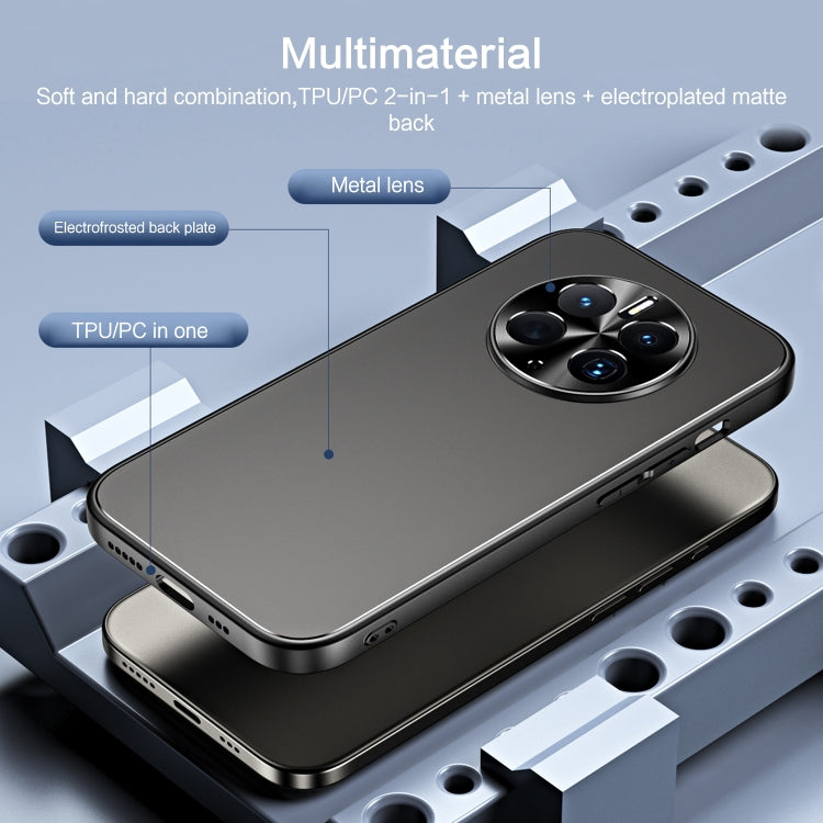 For Huawei Mate 50 Pro R-JUST RJ-61 Electroplating Frosted TPU + PC Phone Case(Silver) - Huawei Cases by R-JUST | Online Shopping South Africa | PMC TechLife | Buy Now Pay Later Mobicred