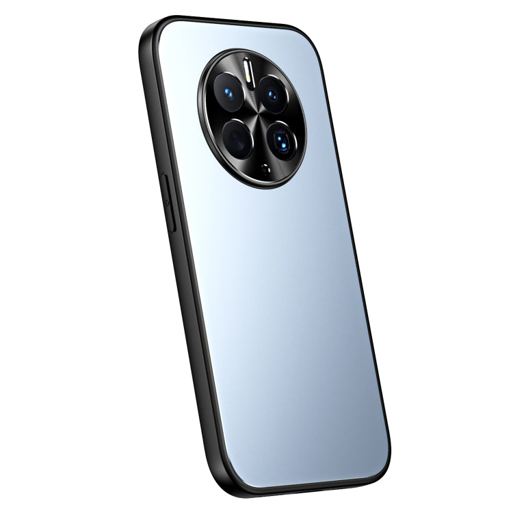 For Huawei Mate 50 Pro R-JUST RJ-61 Electroplating Frosted TPU + PC Phone Case(Blue) - Huawei Cases by R-JUST | Online Shopping South Africa | PMC TechLife | Buy Now Pay Later Mobicred