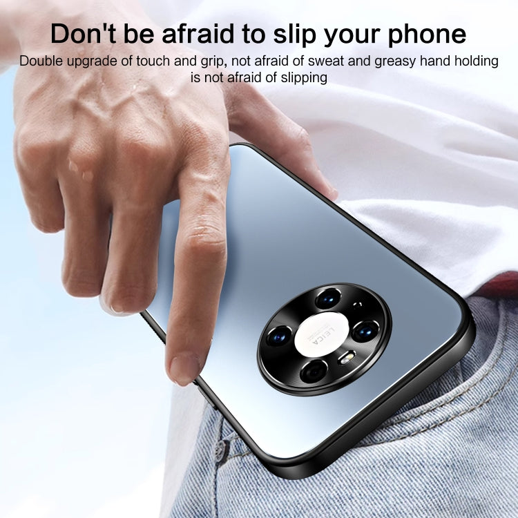 For Huawei Mate 40 R-JUST RJ-61 Electroplating Frosted TPU + PC Phone Case(Blue) - Huawei Cases by R-JUST | Online Shopping South Africa | PMC TechLife | Buy Now Pay Later Mobicred