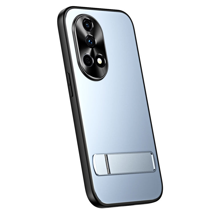 For Huawei nova 12 R-JUST RJ-61 Electroplating Frosted TPU + PC Phone Case with Holder(Blue) - Huawei Cases by R-JUST | Online Shopping South Africa | PMC TechLife